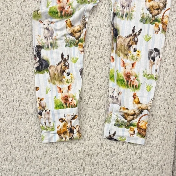 Bamboo Farm Animal Print Kids Pajama Set - Picture 3 of 4